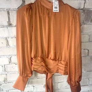 GLICKS - Camel colored silk blouse 👚